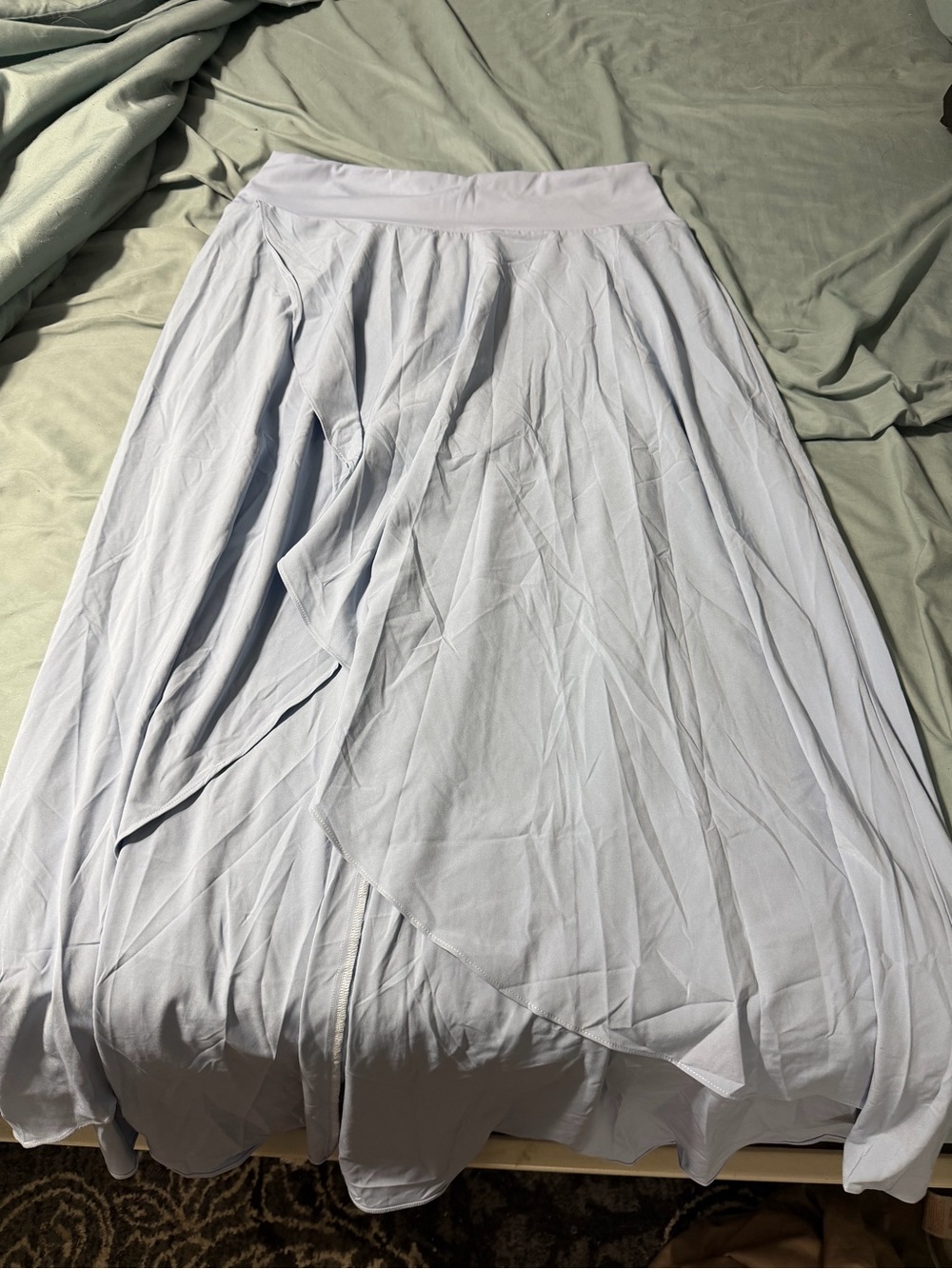 Halara flowy light blue skirt with shorts underneath